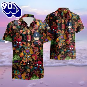 Marvel Summer Button Up Shirt Hawaiian Shirt