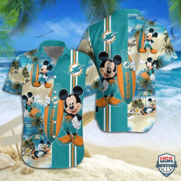 Miami Dolphins Mickey Mouse Hawaiian Shirt