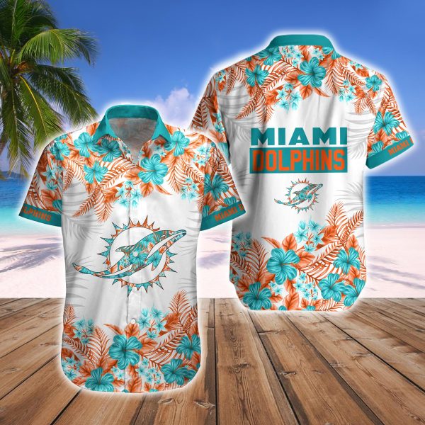 Miami Dolphins Oceanic Splash Hawaiian Shirt Shorts Fan Pack