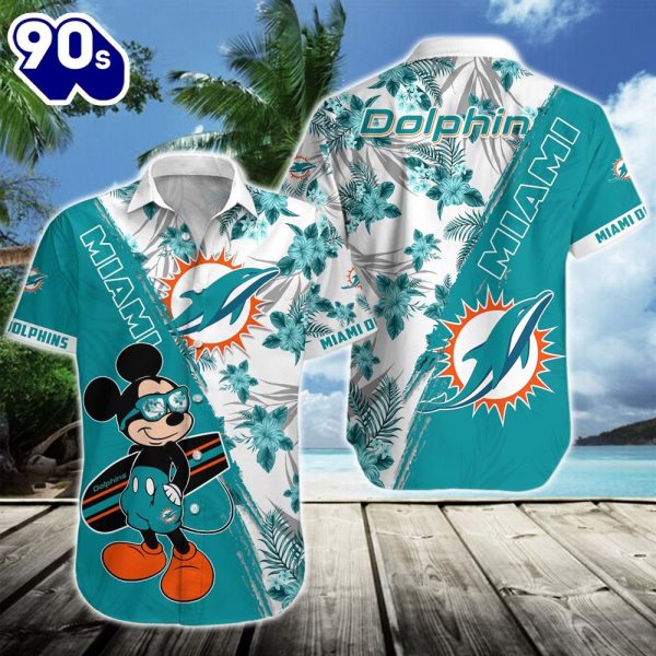 Miami Dolphins Team NFL Mickey Hawaiian Beach Shirt