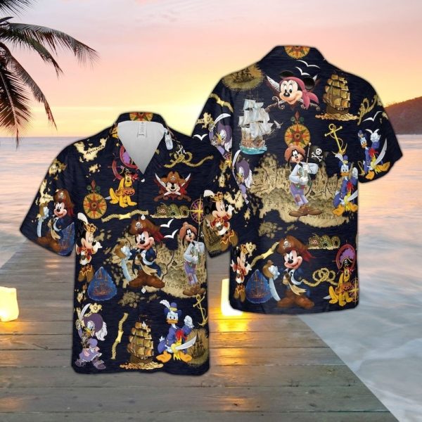 Mickey And Friends Disney Pirates Of Caribbean Hawaiian Shirt