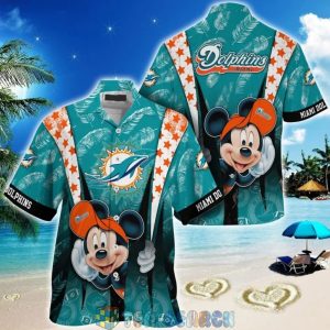 Mickey Mouse NFL Miami Dolphins Hat Tropical Hawaiian Shirt