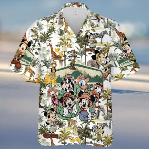 Mickey Mouse and Friends Safari Hawaiian Shirt Disney Animal Kingdom Hawaiian Shirt