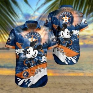 Mickey Surfing Houston Astros Astros MLB Gifts For Fans Hawaiian Shirts Houston Houston Astros Astros Hawaiian Shirt