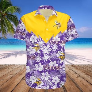 Minnesota Vikings Hawaii Shirt Tropical Seamless NFL