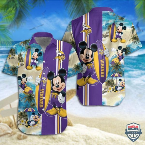 Minnesota Vikings Mickey Mouse Hawaiian Shirt