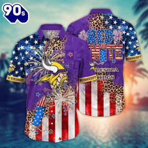 Minnesota Vikings NFL Hawaiian Shirt Tshirt Independence Day New Summer Shirt