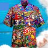 Mushroom Happy Together 3d Hippie Hawaiian Shirt Beachwear For Men Gifts For Young Adults