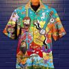 Music Multicolor Nice Design Hippie Hawaiian Shirt Beachwear For Men Gifts For Young Adults