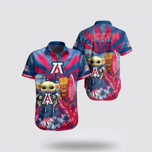 NCAA Arizona Wildcats Baby Yoda Hawaiian Shirt