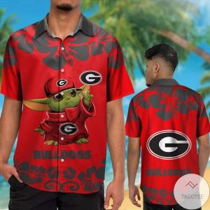 NCAA Georgia Bulldogs Baby Yoda Hawaiian Shirt