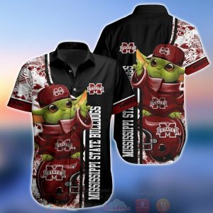 NCAA Mississippi State Bulldogs Baby Yoda Hawaiian Shirt