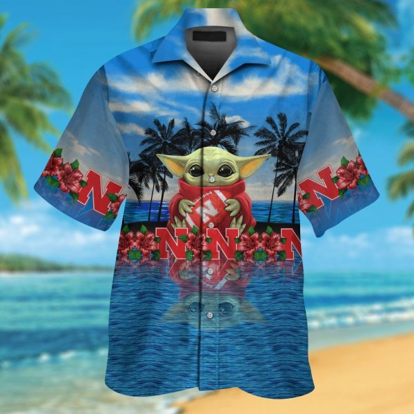 NCAA Nebraska Cornhuskers Baby Yoda Hawaiian Shirt 2