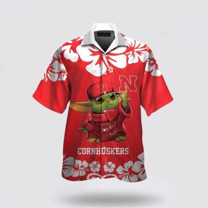 NCAA Nebraska Cornhuskers Baby Yoda Hawaiian Shirt