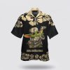 NCAA Purdue Boilermakers Baby Yoda Gold Black Hawaiian Shirt