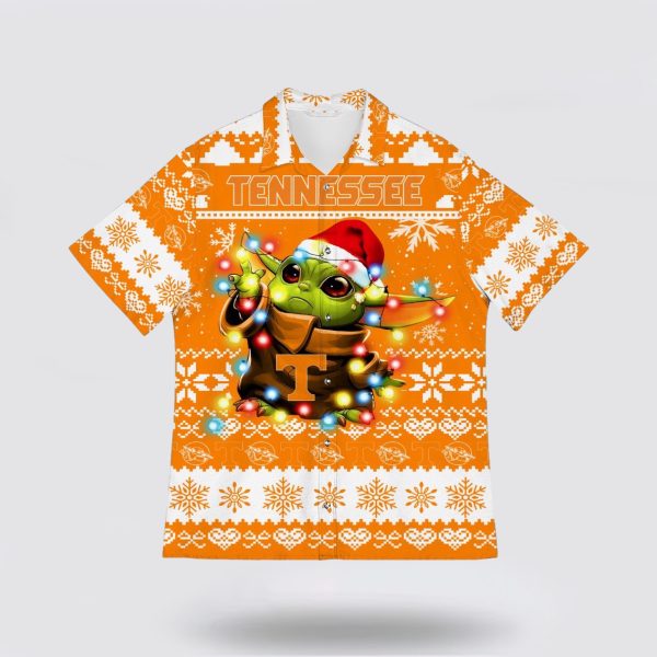 NCAA Tennessee Volunteers Baby Yoda Christmas Hawaiian Shirt