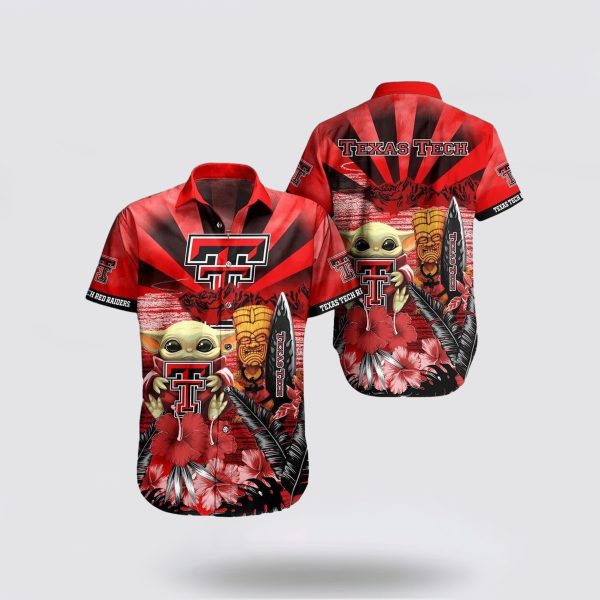 NCAA Texas Tech Red Raiders Baby Yoda Hawaiian Shirt