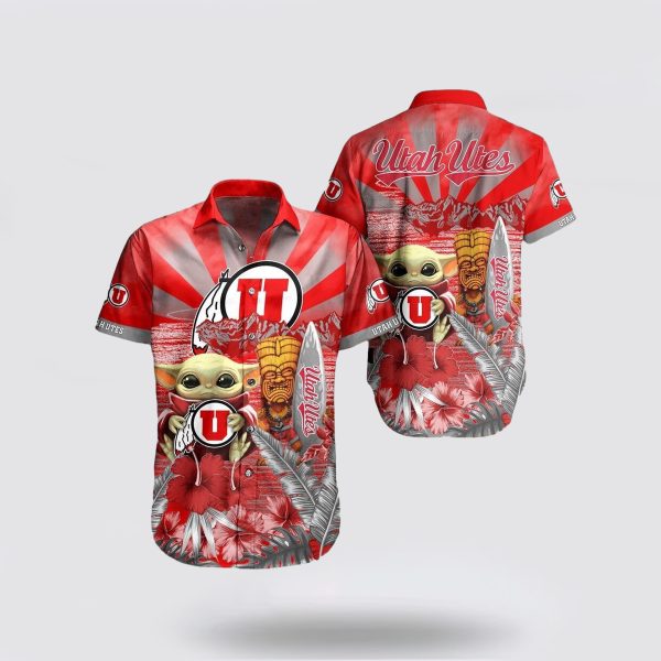 NCAA Utah Utes Baby Yoda Hawaiian Shirt