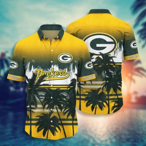 NFL Green Bay Packers Coconut Island Hawaiian Shirt Short