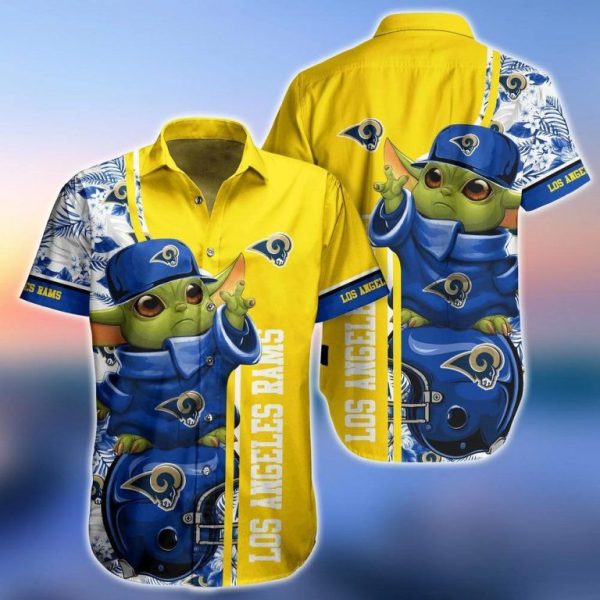 NFL Los Angeles Rams Baby Yoda Style Hot Trends Summber New Design Hawaiian Shirt