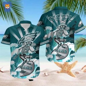 NFL Philadelphia Eagles Grateful Dead Hawaiian Shirt