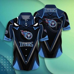 NFL Tennessee Titans Navy Blue Hawaiian Shirt