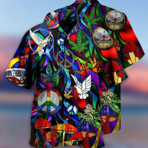 Nature Hippie Hawaiian Shirt Beachwear For Men Gifts For Young Adults