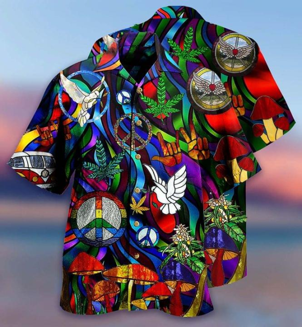 Nature Hippie Hawaiian Shirt Beachwear For Men Gifts For Young Adults