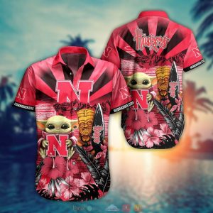 Nebraska Cornhuskers Baby Yoda NCAA Hawaiian Shirt