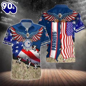 New England Patriots NFL Eagle Flaq 4th Of July Hawaiian Shirt