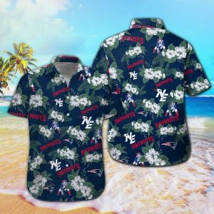 New England Patriots Short Sleeve Button Up Tropical Hawaiian Shirt VER024