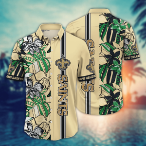 New Orleans Saints NFL Hawaiian Shirt Warm Breezes Aloha Shirt