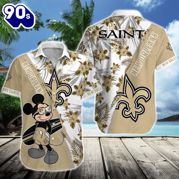 New Orleans Saints Team NFL Mickey Hawaiian Beach Shirt