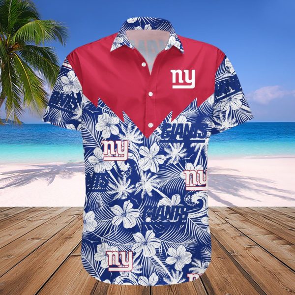 New York Giants Hawaii Shirt Tropical Seamless NFL