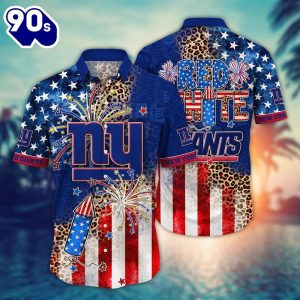 New York Giants NFL Hawaiian Shirt Tshirt Independence Day New Summer Shirt