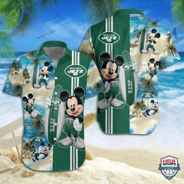 New York Jets Mickey Mouse Hawaiian Shirt