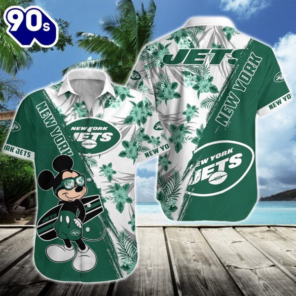 New York Jets Team NFL Mickey Hawaiian Beach Shirt