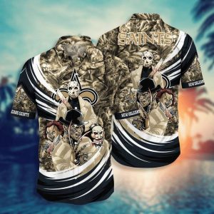 Nfl New Orleans Saints Horror Night Halloween Trendy Hawaiian Shirt Aloha Shirt