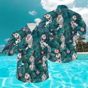 Olaf Frozen Tropicial Leave Hawaiian Shirt