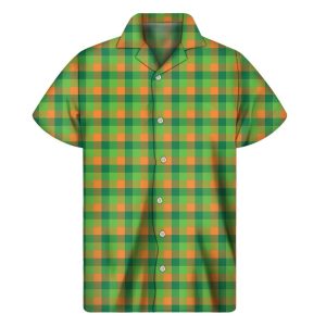 Pattern Plaid St Patricks Day Hawaiian Shirt