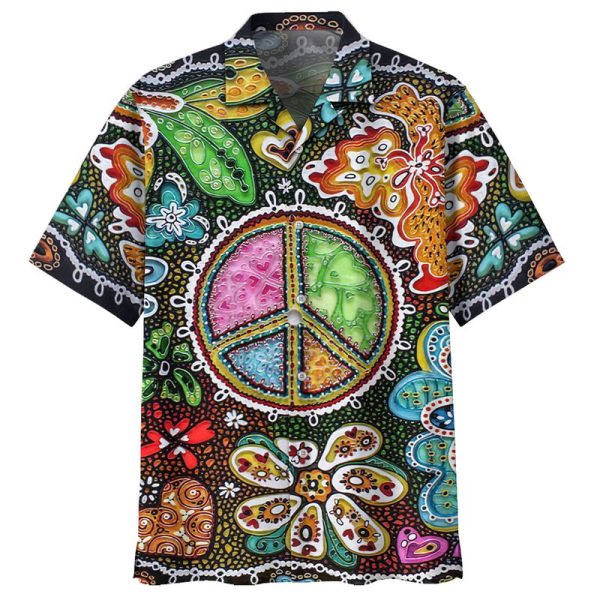 Peace Hippie Hawaiian Shirt Beachwear For Men Gifts For Young Adults