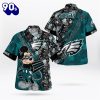 Philadelphia Eagles Mickey Mouse Floral Short Sleeve Hawaii Shirt