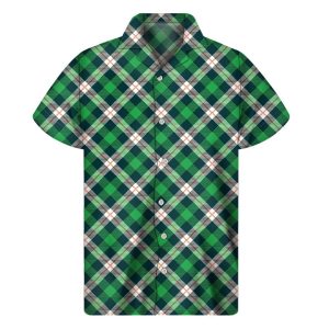 Saint Patricks Day Irish Tartan Hawaiian Shirt