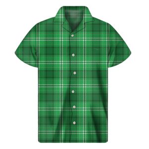 Saint Patricks Day Tartan Hawaiian Shirt