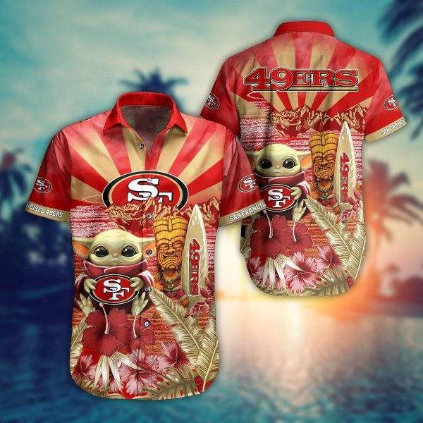 San Francisco 49Ers NFL Baby Yoda Hawaiian 2023