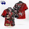 San Francisco 49ers Mickey Mouse Floral Short Sleeve Hawaii Shirt