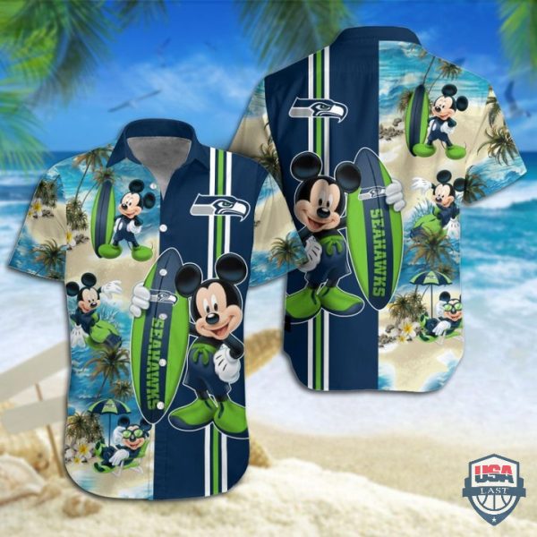 Seattle Seahawks Mickey Mouse Hawaiian Shirt