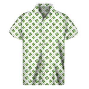 Shamrock Clover Green Saint Patricks Day Hawaiian Shirt