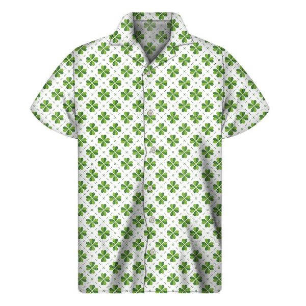 Shamrock Clover Green Saint Patricks Day Hawaiian Shirt