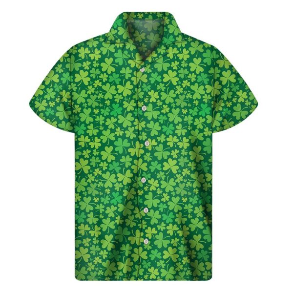 Shamrock Leaf St Patricks Day Hawaiian Shirt